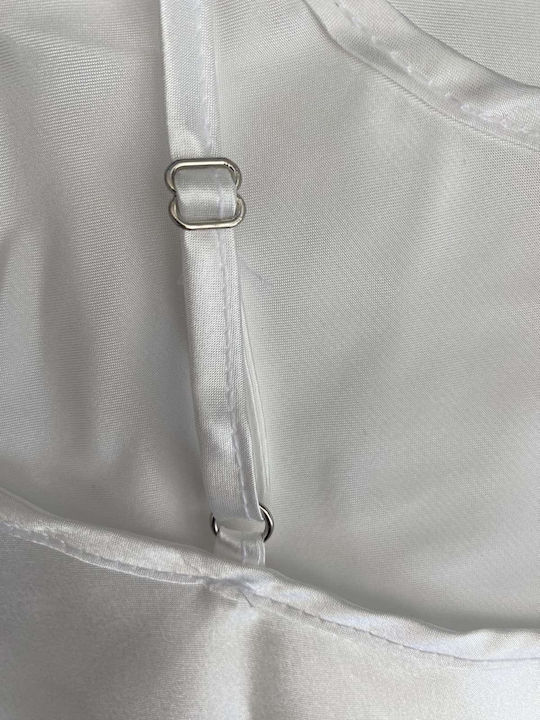 Kal-tsa Winter Satin,σατεν Babydoll Weiß