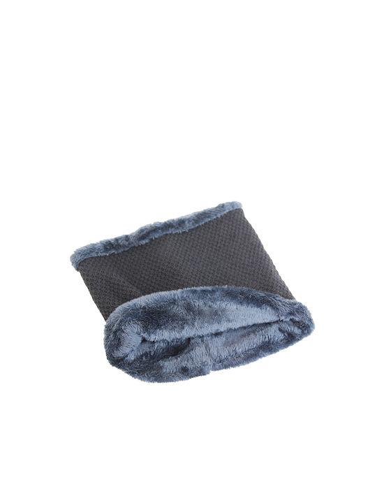 Vamore Ανδρικό Σετ με Σκούφο Fleece Πλεκτό σε Μπλε χρώμα