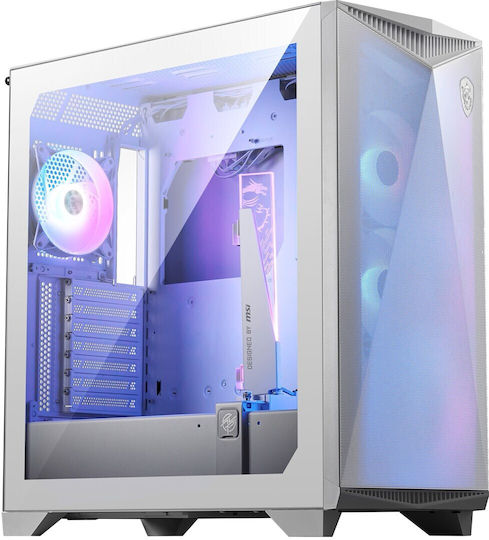 MSI MPG GUNGNIR 300R AIRFLOW Gaming Midi Tower Κουτί Υπολογιστή με Πλαϊνό Παράθυρο και RGB Φωτισμό Λευκό