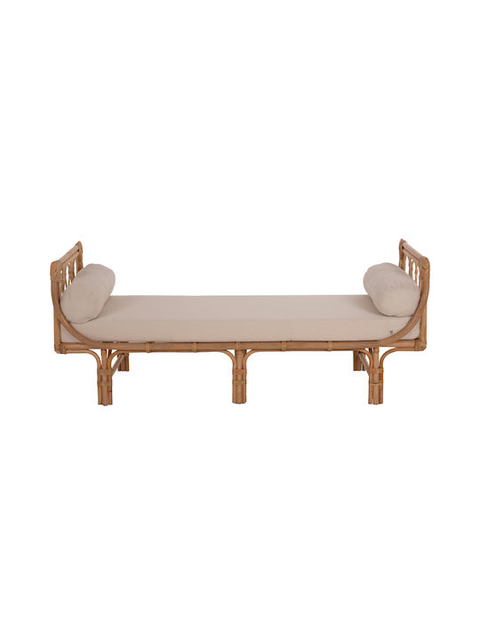 Charmella Bancă Exterior Rattan cu Perne 187x69x76cm