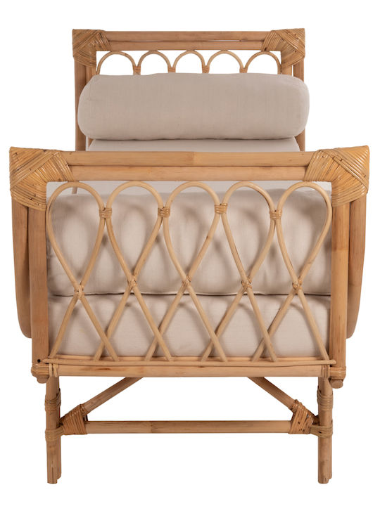 Charmella Bancă Exterior Rattan cu Perne 187x69x76cm