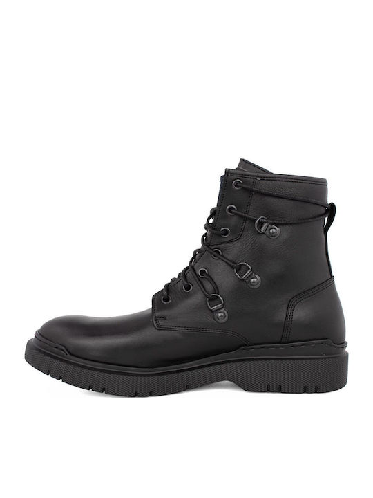 Leder Schwarz Stiefel