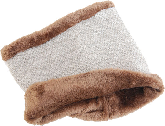 Ανδρικό Σετ με Σκούφο Fleece Πλεκτό σε Μπεζ χρώμα