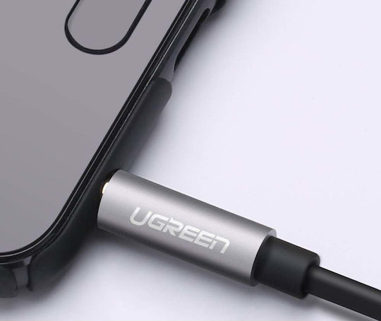 Ugreen Καλώδιο Ήχου 3.5mm male - 2x 3.5mm female Μαύρο 0.2m με Επίχρυσους Ακροδέκτες 16091