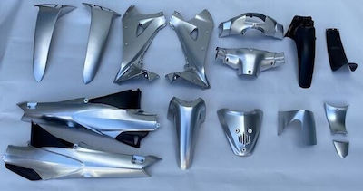 Roc Motorcycle Plastic Set for Honda ANF 125 Innova / Innova 125 Silver 15pcs