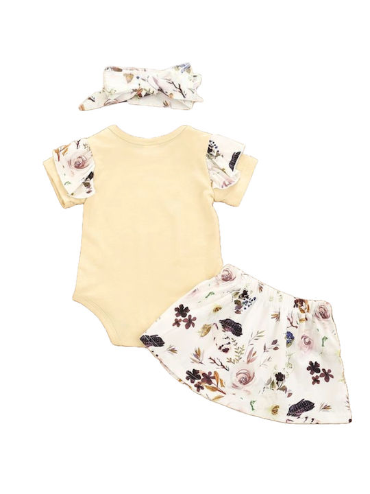 TakTakBaby Kids Set with Skirt 3pcs Beige