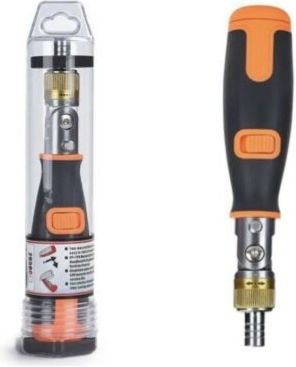 Screwdriver Ratchet with Interchangeable Tips