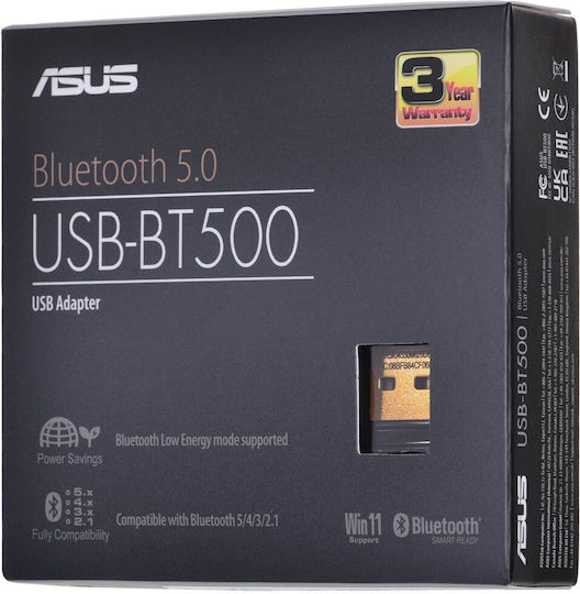 Asus USB-BT500 USB Bluetooth 5.0 Адаптер с Обхват 40м Черен