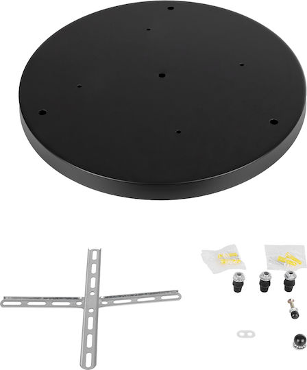 GloboStar Ceiling Rose for Lighting Fixtures Black 11pcs 77541