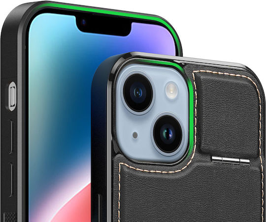 Dux Ducis Wallet Δερμάτινο / Δερματίνης / Σιλικόνης Μαύρο (iPhone 15 Plus)