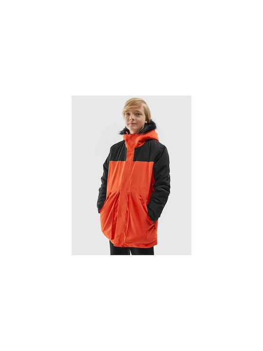 4F Sports Jacket Orange with Ηood