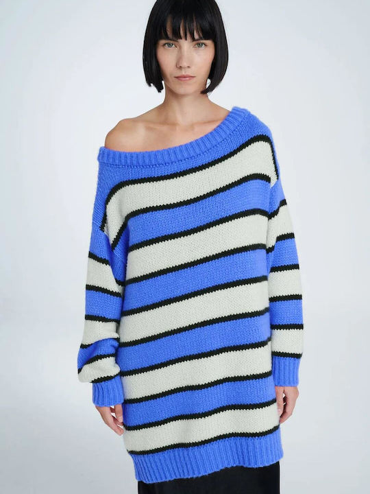 Claire Damen Pullover Wolle Blau