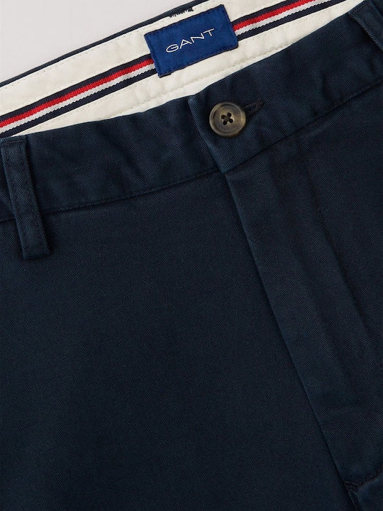 Hallden Παντελόνι Chino Ελαστικό σε Loose Εφαρμογή Navy Μπλε