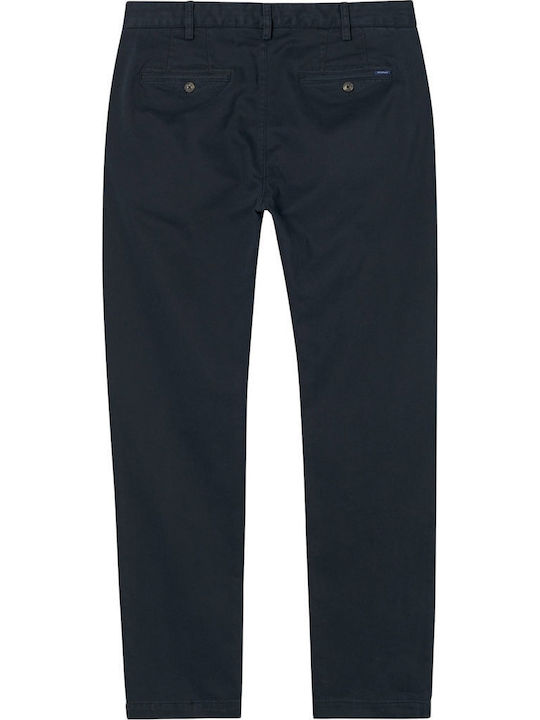 Hallden Παντελόνι Chino Ελαστικό σε Loose Εφαρμογή Navy Μπλε