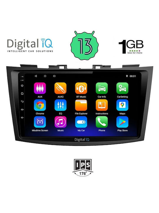 Digital IQ Car Audio System for Suzuki Swift 2011-2016 (Bluetooth/USB/WiFi/GPS) with Touch Screen 9"