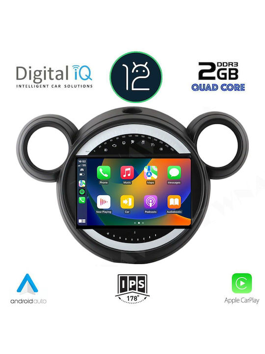 Digital IQ Car Audio System for Mini Countryman (Bluetooth/USB/WiFi/GPS/Apple-Carplay/Android-Auto) with Touch Screen 9"