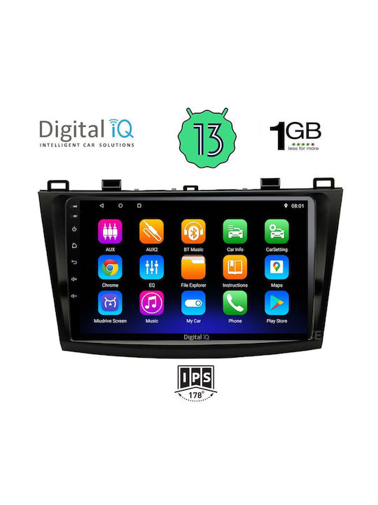 Digital IQ Car Audio System for Mazda 3 2009-2014 (Bluetooth/USB/WiFi/GPS) with Touch Screen 9"