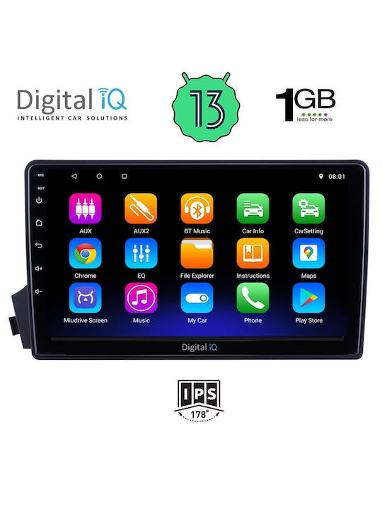 Digital IQ Car Audio System for Ssangyong Actyon 2006-2015 (Bluetooth/USB/WiFi/GPS/Apple-Carplay/Android-Auto) with Touch Screen 9"