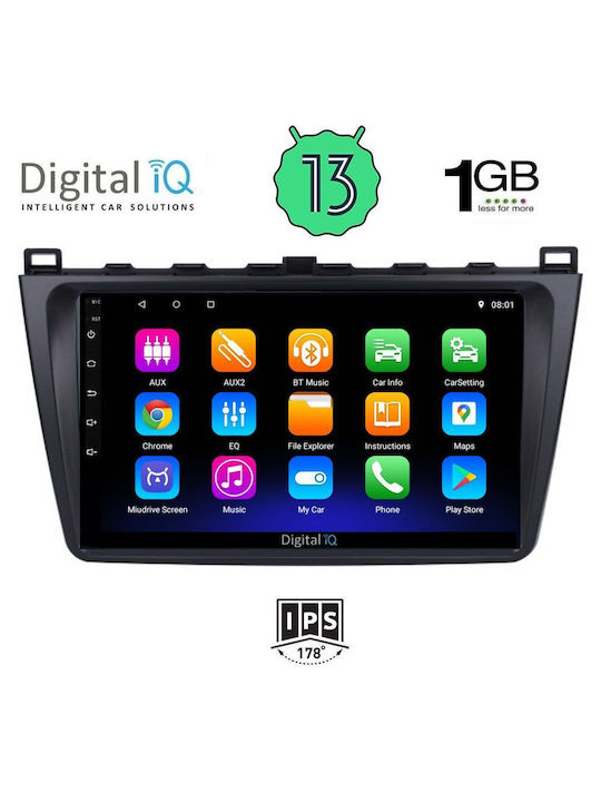 Digital IQ Car-Audiosystem für Mazda 6 2008-2012 (Bluetooth/USB/WiFi/GPS/Apple-Carplay/Android-Auto) mit Touchscreen 9"