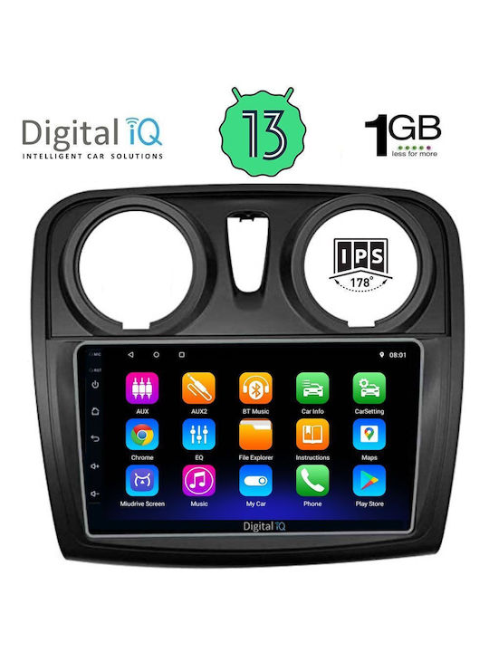 Digital IQ Car Audio System for Renault Logan Dacia Logan 2012-2019 (Bluetooth/USB/WiFi/GPS) with Touch Screen 9"