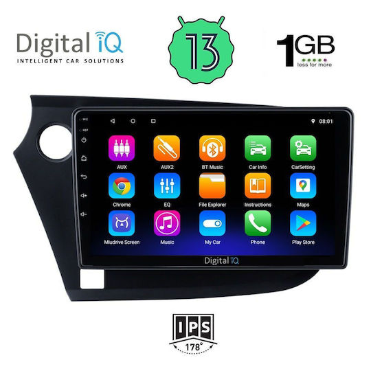 Digital IQ Auto-Audiosystem für Honda Einblick 2009-2014 (Bluetooth/USB/WiFi/GPS/Apple-Carplay/Android-Auto) mit Touchscreen 9"