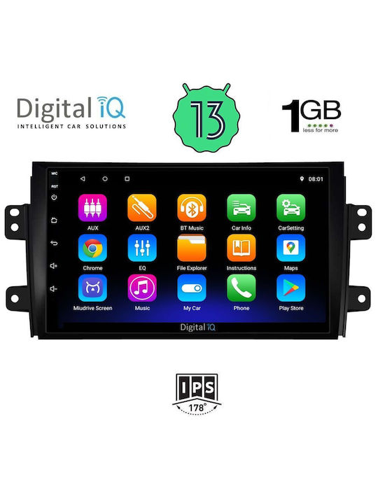 Digital IQ Sistem Audio Auto pentru Fiat Sedici Suzuki SX4 2005-2013 (Bluetooth/USB/WiFi/GPS/Apple-Carplay/Android-Auto) cu Ecran Tactil 9"