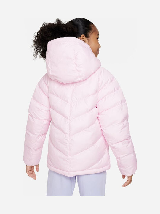 Kids' Sports Jacket Short with Hood Pink Sportswear