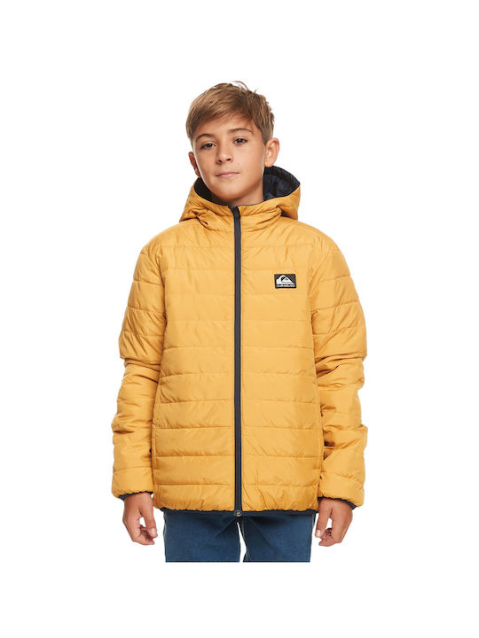 Quiksilver Kinderjacke Kurz Beidseitig mit Kapuze Blau