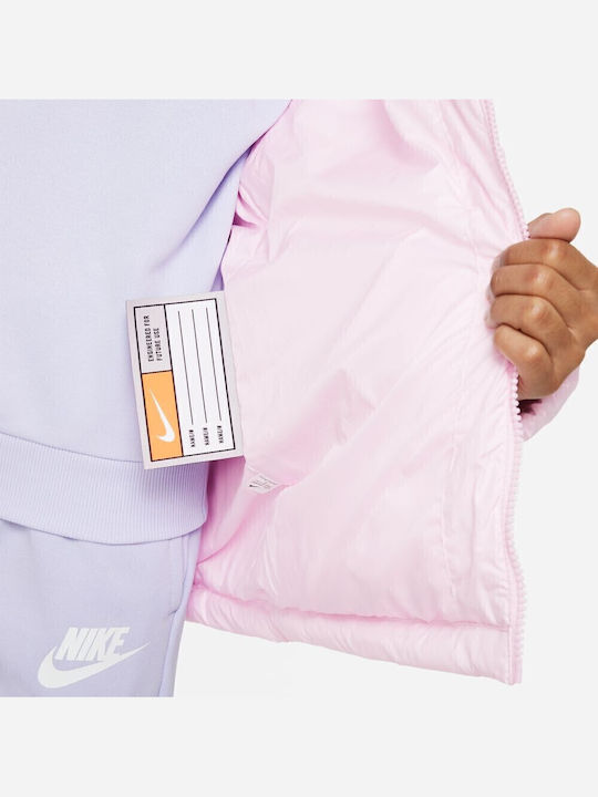Kids' Sports Jacket Short with Hood Pink Sportswear