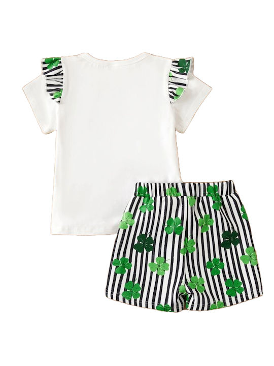 TakTakBaby Kids Set with Shorts Summer 2pcs White