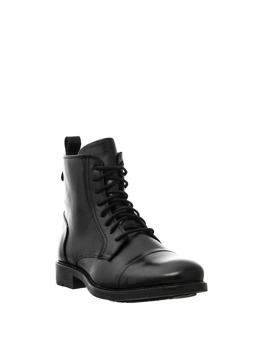 JK London Men's Leather Boots Black