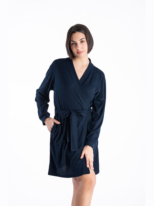 Rachel Winter Women's Robe Blue