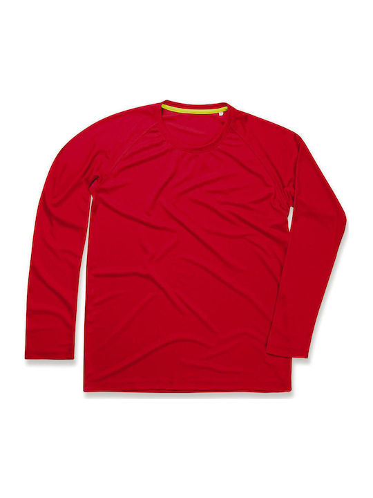 Stedman Active 140 LS Men's Long Sleeve Promotional Blouse Crimson Red