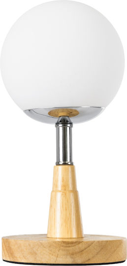 GloboStar Cove Wood Vintage Table Lamp for Socket E27 with Beige Base