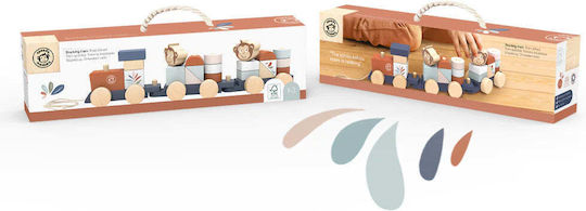Speedy Monkey Pull-Along Toy Stacking Train - Speedy Monkey made of Wood for 12++ Months