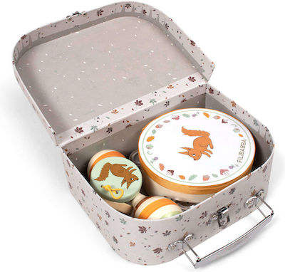 Filibabba Musikinstrument Suitcase Kit - Instrument Toys aus Holz mit Sounds für 24++ Monate