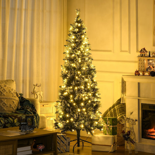 Christmas Decorative Snowy Illuminated Tree Green
