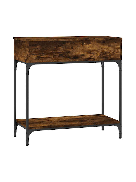 Console Table Wood & Metal Smoky Oak L75xW34.5xH75cm