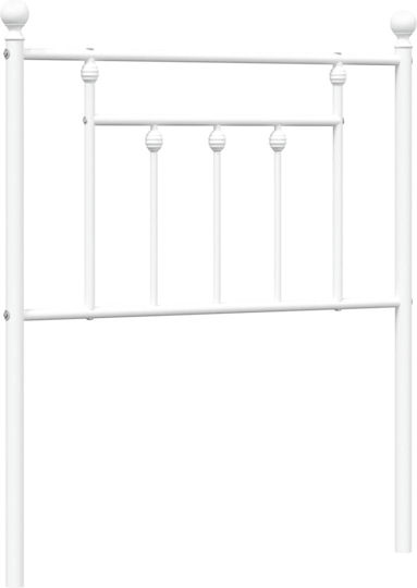 vidaXL Bed Headboard made of Metal White 75cm