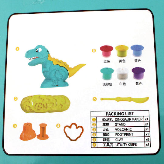 Knete - Dinosaurier Spiel für 3+ Jahre, 6 Stück