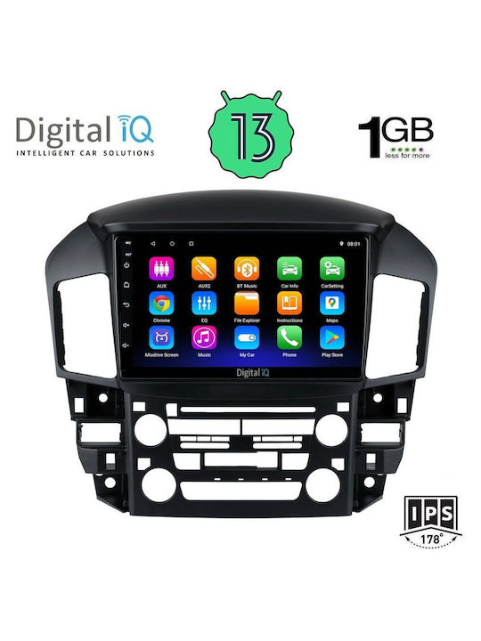 Digital IQ Car Audio System for Lexus RX 1998-2003 (Bluetooth/USB/AUX/WiFi/GPS/Apple-Carplay/Android-Auto) with Touch Screen 9"