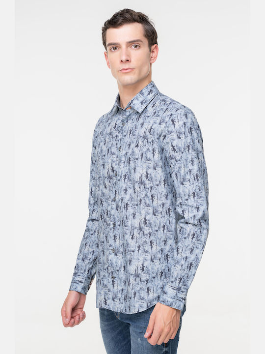 Daniel Hechter Men's Shirt Long Sleeve Blue