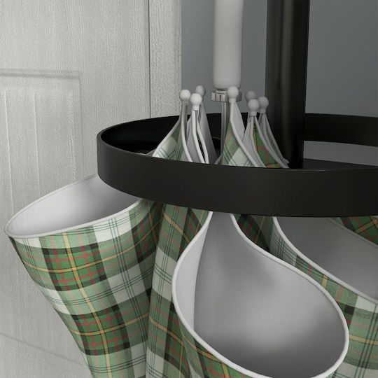 HomCom Metallic Coat Rack with Umbrella Holder Black 34x34x177cm