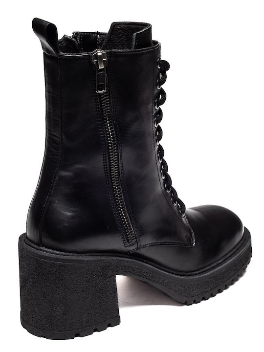 Leather Women's Ankle Boots Black