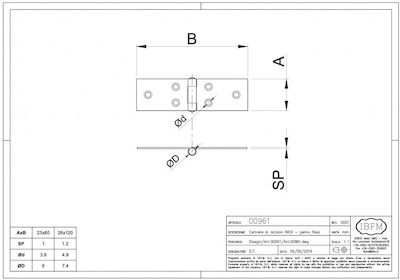 Ibfm Galvanized Cabinet Hinge Lift Off