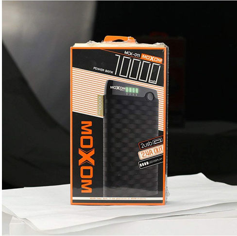 Moxom MCK-011 Power Bank 10000mAh με 2 Θύρες USB-A Μαύρο