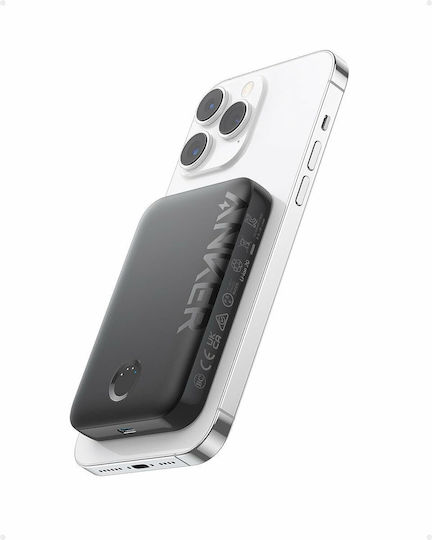 Anker MagGo 321 MagSafe Power Bank 5000mAh с USB-C порт Черен