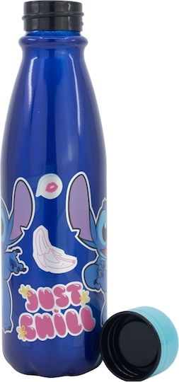Stor Παιδικό Παγούρι Lilo & Stitch Αλουμινίου με Καλαμάκι Μπλε 600ml (Διάφορα Σχέδια/Χρώματα)