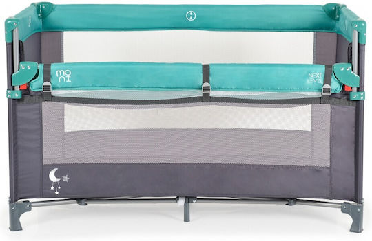 Moni Next Level Кошара за игра 2 Нива с Матрак Тюркоазен 125x65см