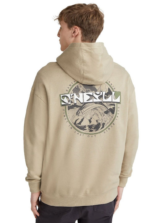 O'neill Men's Sweatshirt with Hood and Pockets Beige